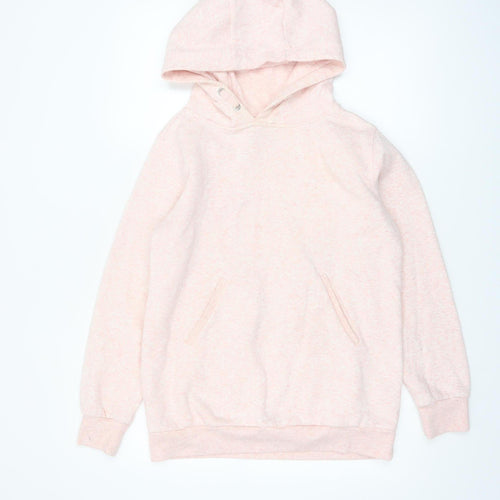 Reserved Girls Pink Pullover Hoodie Size 158cm Fleece Cotton Blend