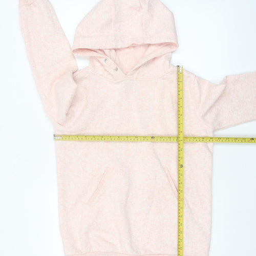 Reserved Girls Pink Pullover Hoodie Size 158cm Fleece Cotton Blend