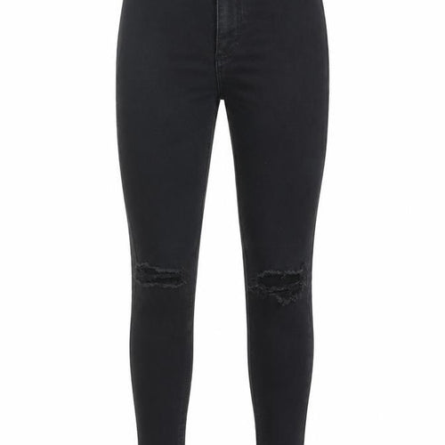Topshop Women’s Black Petite Joni High Rise Distressed Skinny Jegging Jeans Size 6