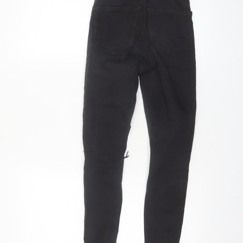 Topshop Women’s Black Petite Joni High Rise Distressed Skinny Jegging Jeans Size 6