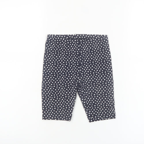 St. Bernard for Dunnes Girls Black Polka Dot Biker Shorts Age 5