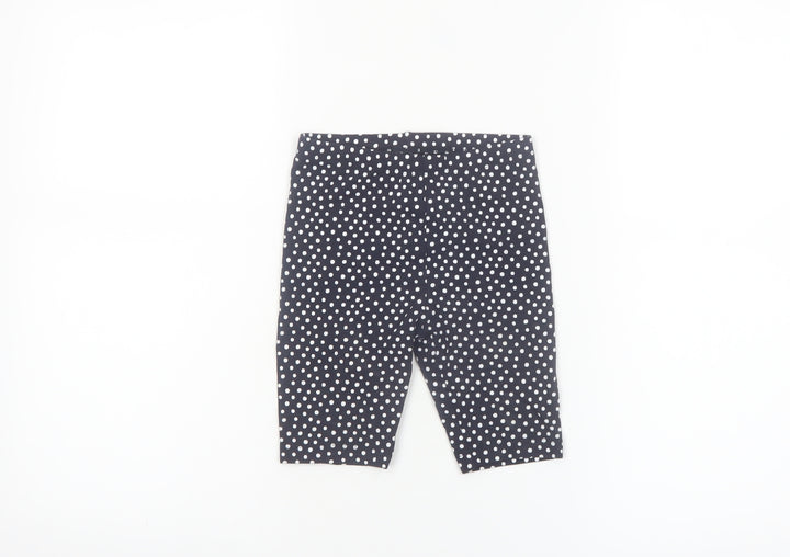 St. Bernard for Dunnes Girls Black Polka Dot Biker Shorts Age 5