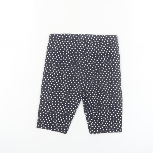 St. Bernard for Dunnes Girls Black Polka Dot Biker Shorts Age 5