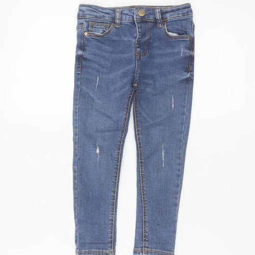 Denim Co Girls Blue Skinny Jeans 3-4 Years Stretch Denim Casual