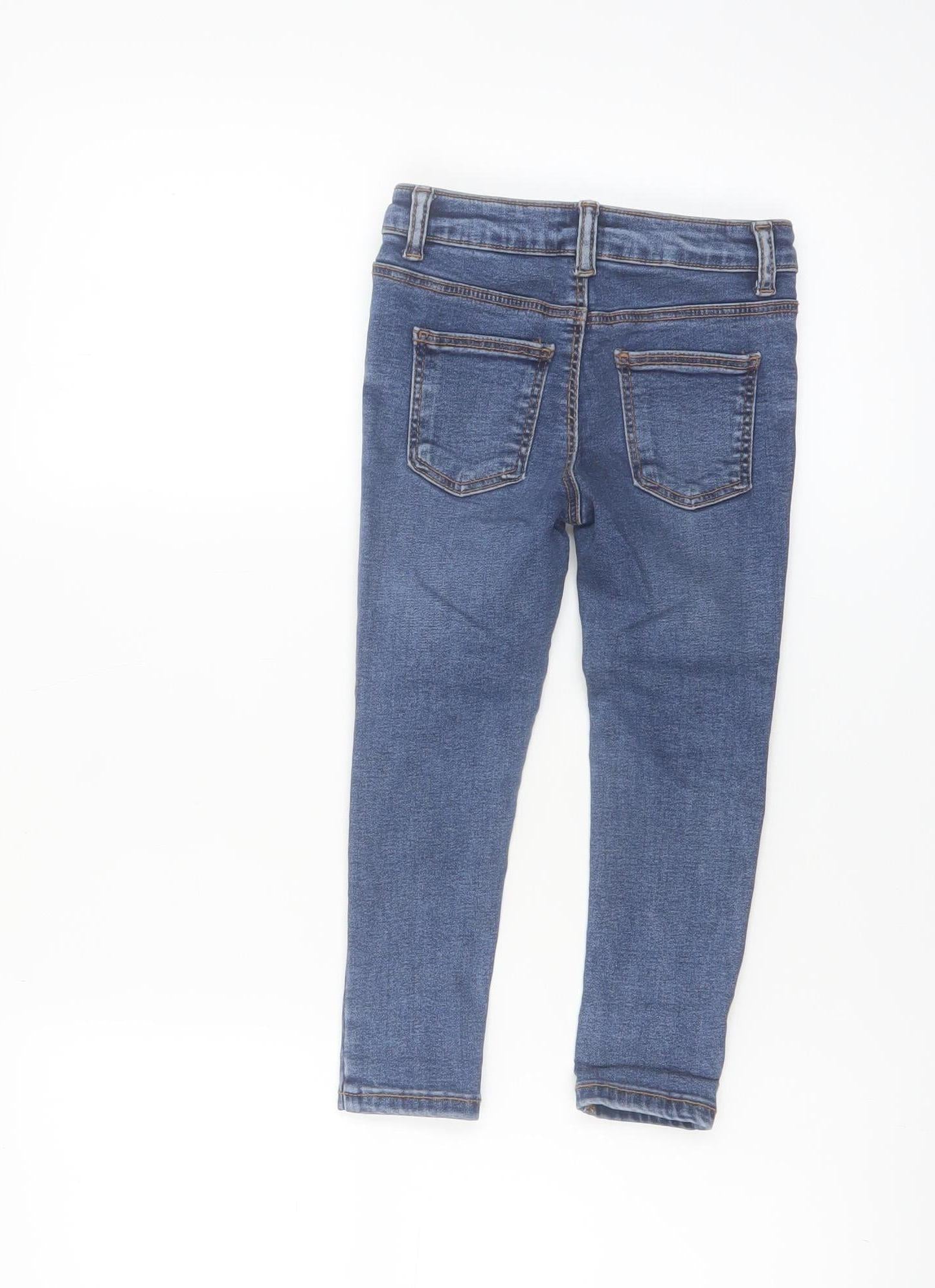 Denim Co Girls Blue Skinny Jeans 3-4 Years Stretch Denim Casual