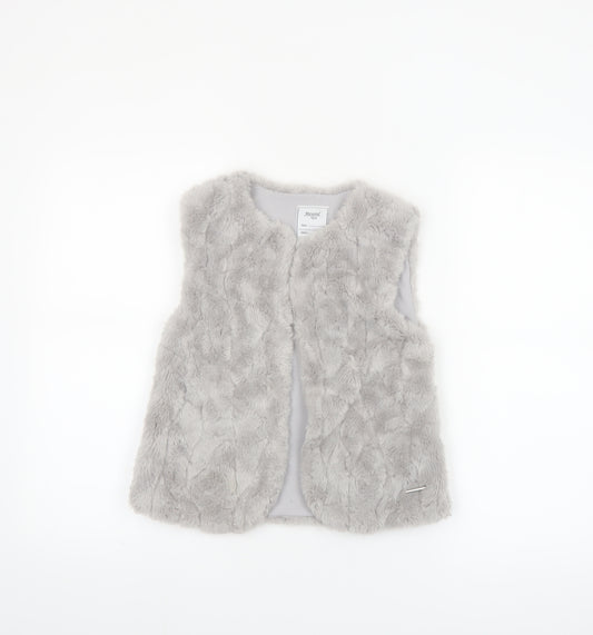 Mayoral Girls Grey Faux Fur Waistcoat Age 9 Years Lined Soft Vest