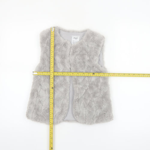 Mayoral Girls Grey Faux Fur Waistcoat Age 9 Years Lined Soft Vest