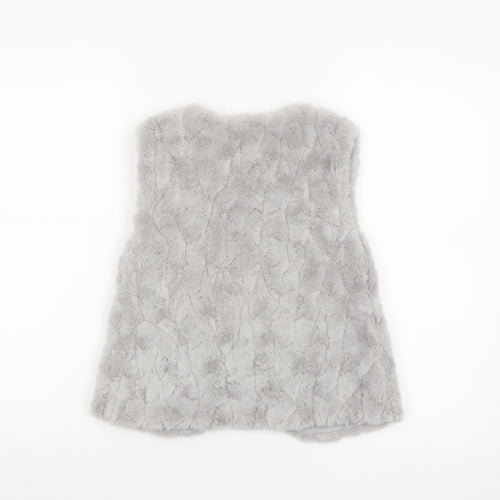 Mayoral Girls Grey Faux Fur Waistcoat Age 9 Years Lined Soft Vest