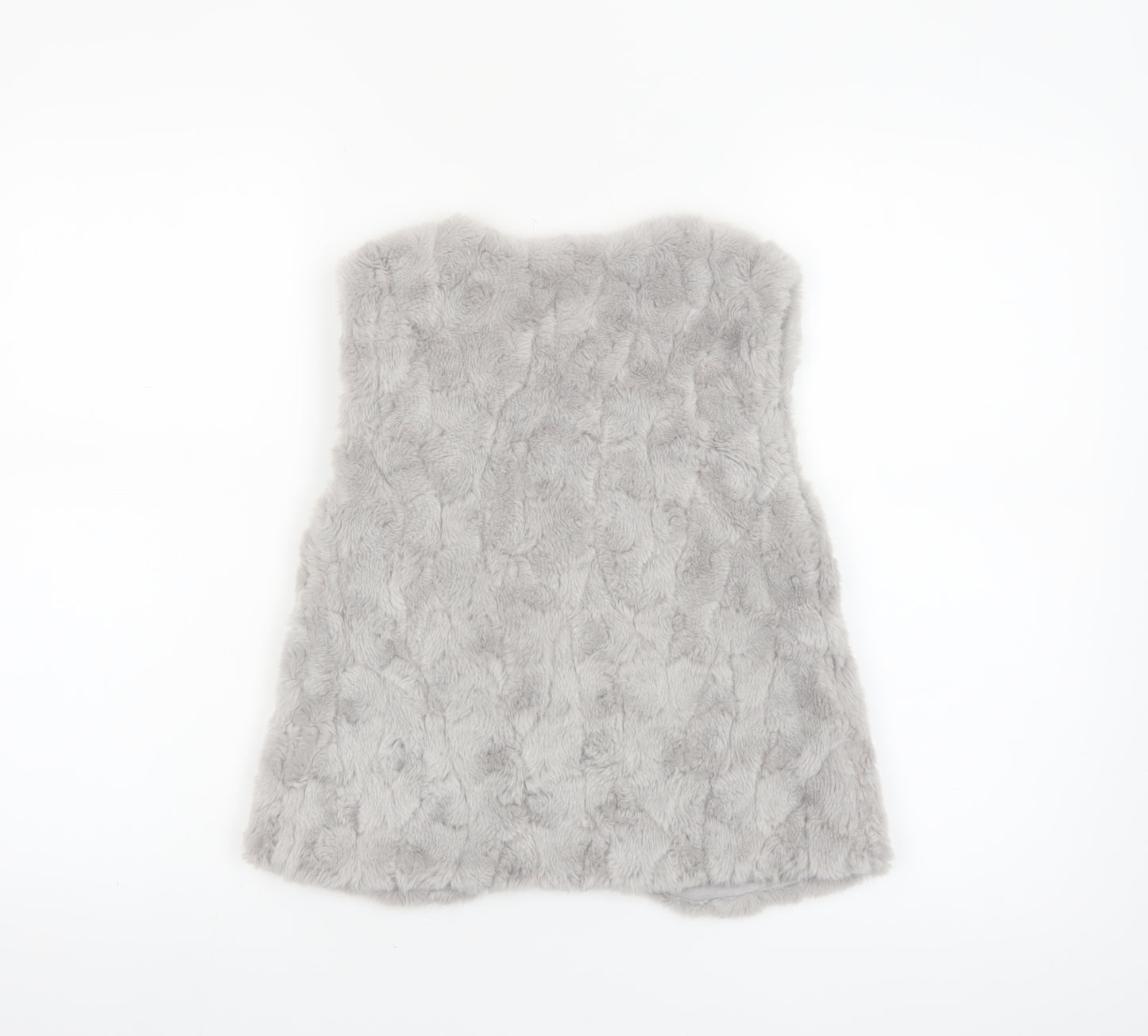 Mayoral Girls Grey Faux Fur Waistcoat Age 9 Years Lined Soft Vest