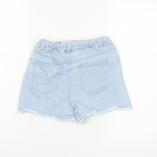Primark Girls Blue Denim Stitch Cut-Off Shorts 10-11 Years