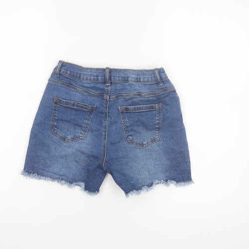Denim Co Girls Blue Denim Cut-Off Shorts 12-13 Years Frayed Hem Casual