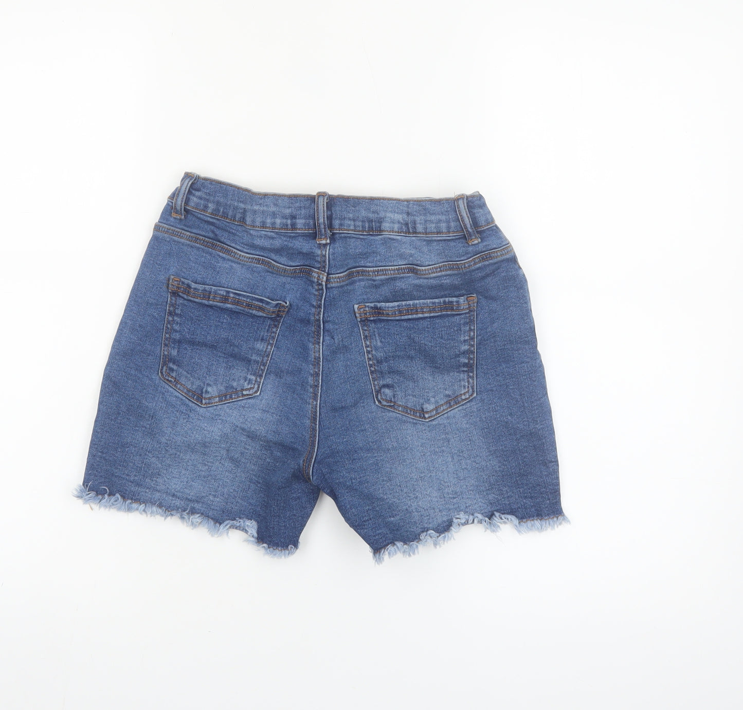 Denim Co Girls Blue Denim Cut-Off Shorts 12-13 Years Frayed Hem Casual