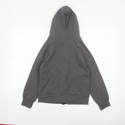 Mago Kids Boys Grey Full Zip Hoodie Size 12 Years Core Logo Lightweight