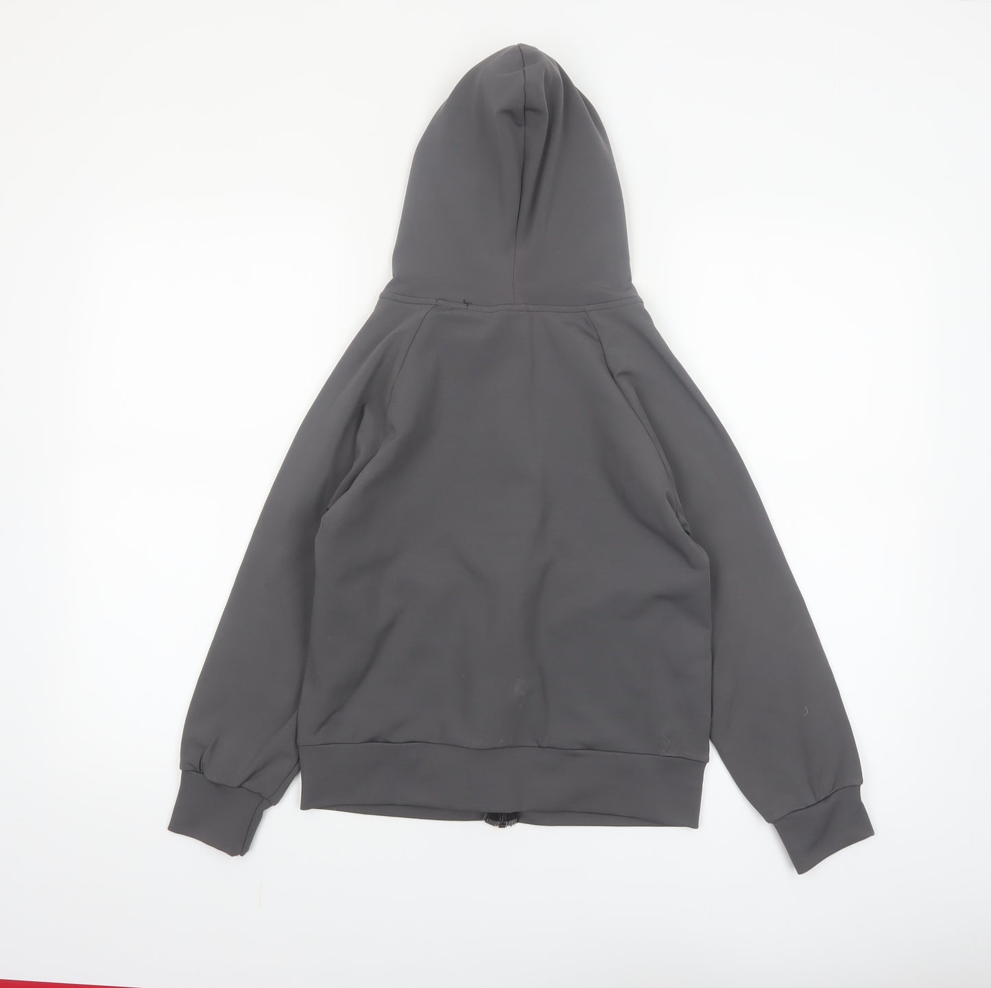 Mago Kids Boys Grey Full Zip Hoodie Size 12 Years Core Logo Lightweight