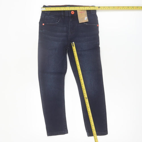 F&F Boys Blue Skinny Fit Denim Jeans 6-7 Years Stretch Casual