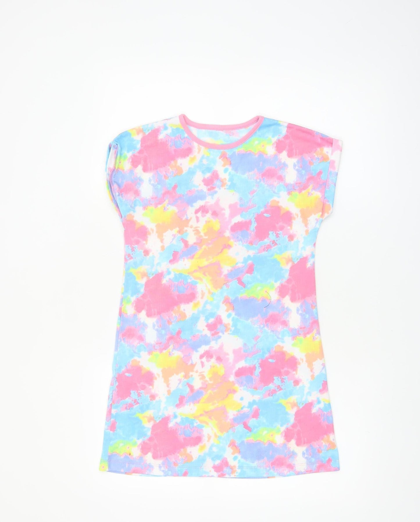 Dunnes Stores Girls Multicoloured Tie Dye T-Shirt Dress 9-10 Years