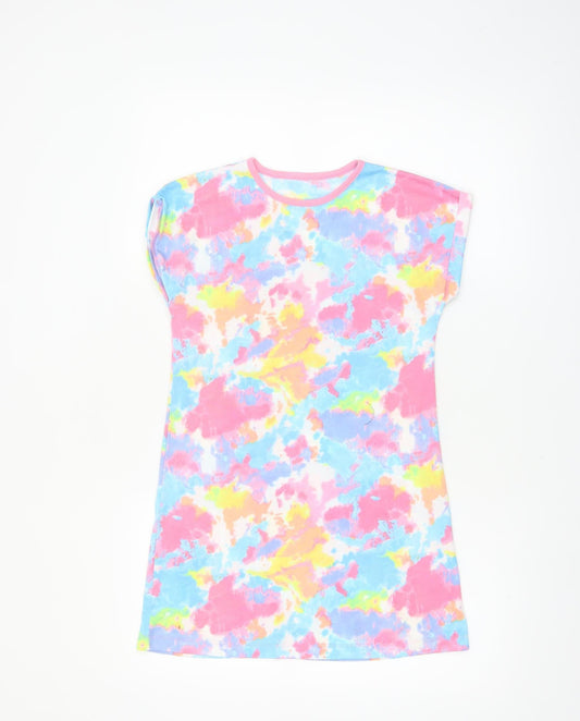 Dunnes Stores Girls Multicoloured Tie Dye T-Shirt Dress 9-10 Years