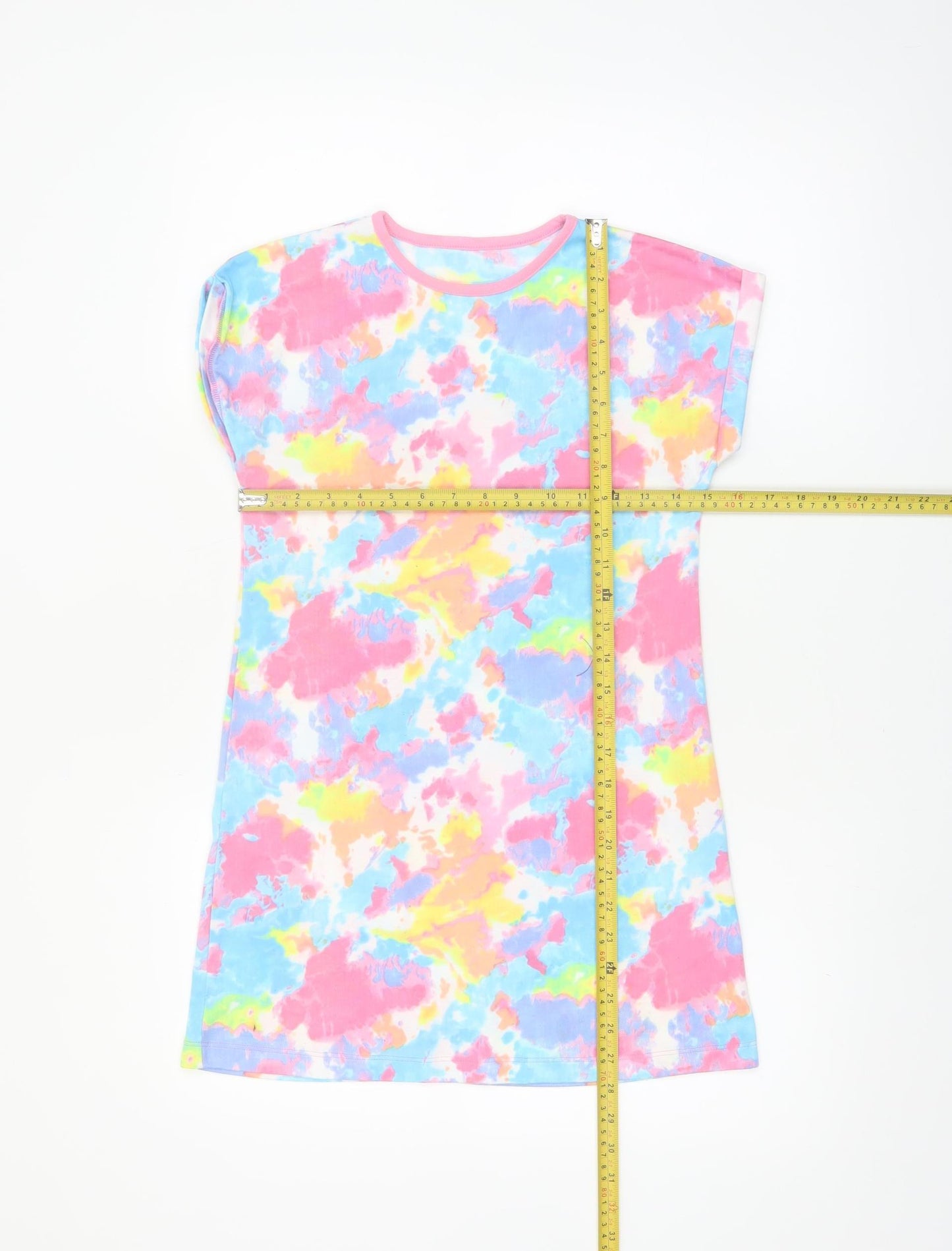 Dunnes Stores Girls Multicoloured Tie Dye T-Shirt Dress 9-10 Years