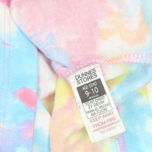 Dunnes Stores Girls Multicoloured Tie Dye T-Shirt Dress 9-10 Years