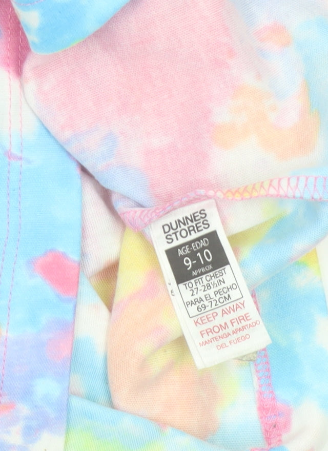 Dunnes Stores Girls Multicoloured Tie Dye T-Shirt Dress 9-10 Years