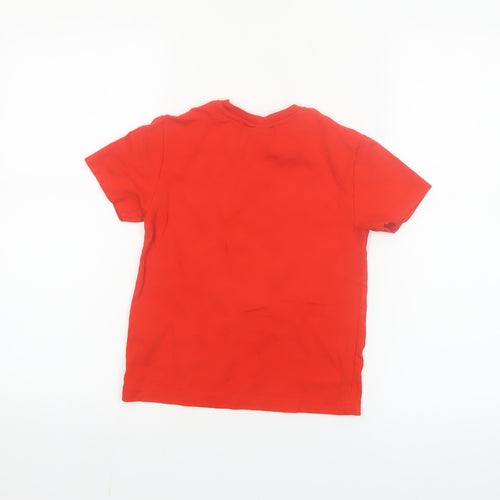 Super Mario Boys Red Graphic T-Shirt 6-7 Years Cotton Crew Neck Top