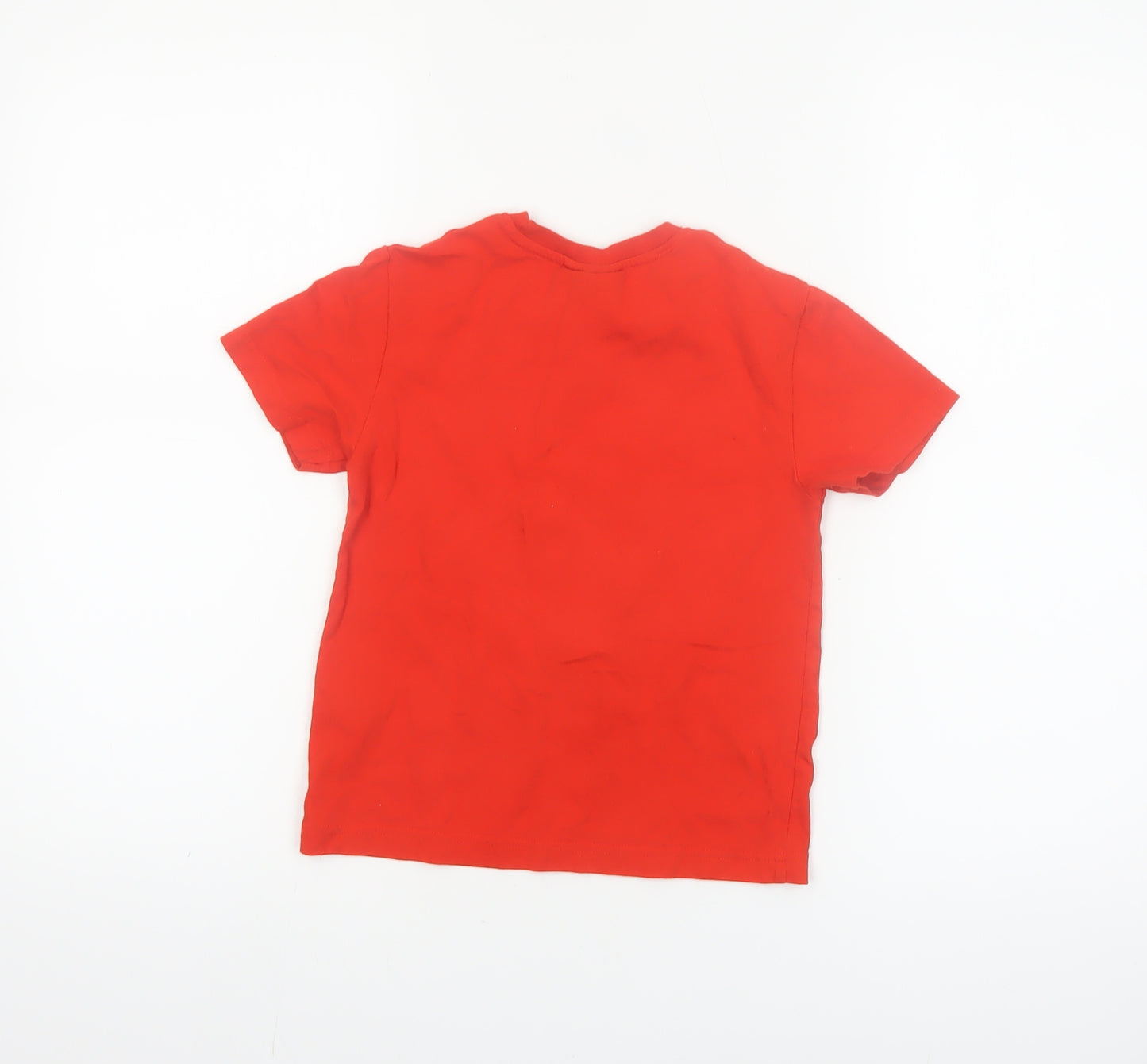 Super Mario Boys Red Graphic T-Shirt 6-7 Years Cotton Crew Neck Top