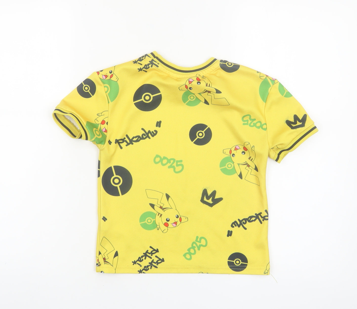 Pokémon Boys Yellow Pikachu T-Shirt 5-6 Years Short Sleeve Graphic Top