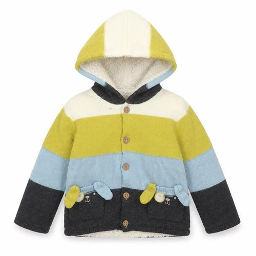 Nutmeg Unisex Baby Multicoloured Hooded Knit Cardigan 18-24 Months