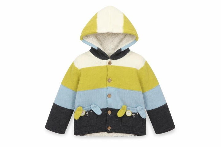 Nutmeg Unisex Baby Multicoloured Hooded Knit Cardigan 18-24 Months