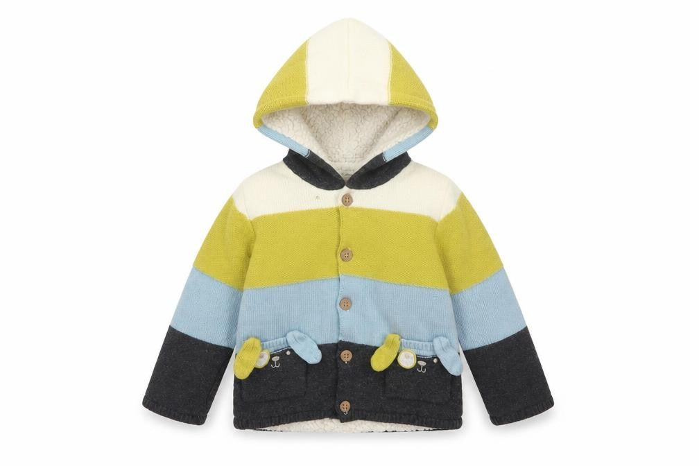Nutmeg Unisex Baby Multicoloured Hooded Knit Cardigan 18-24 Months