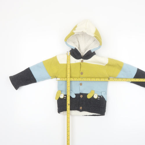 Nutmeg Unisex Baby Multicoloured Hooded Knit Cardigan 18-24 Months