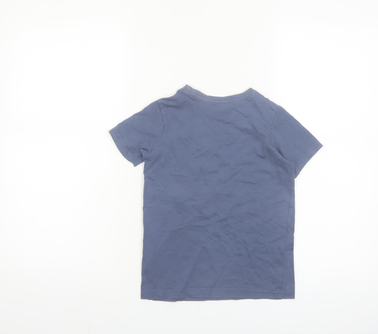 Primark Boys Blue CALI BEACH Short Sleeve Cotton T-Shirt 6-7 Years