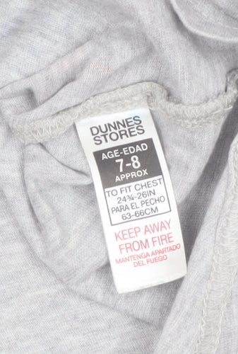 Dunnes Stores Boys Grey Long Sleeve Game On Graphic T-Shirt 7-8 Years
