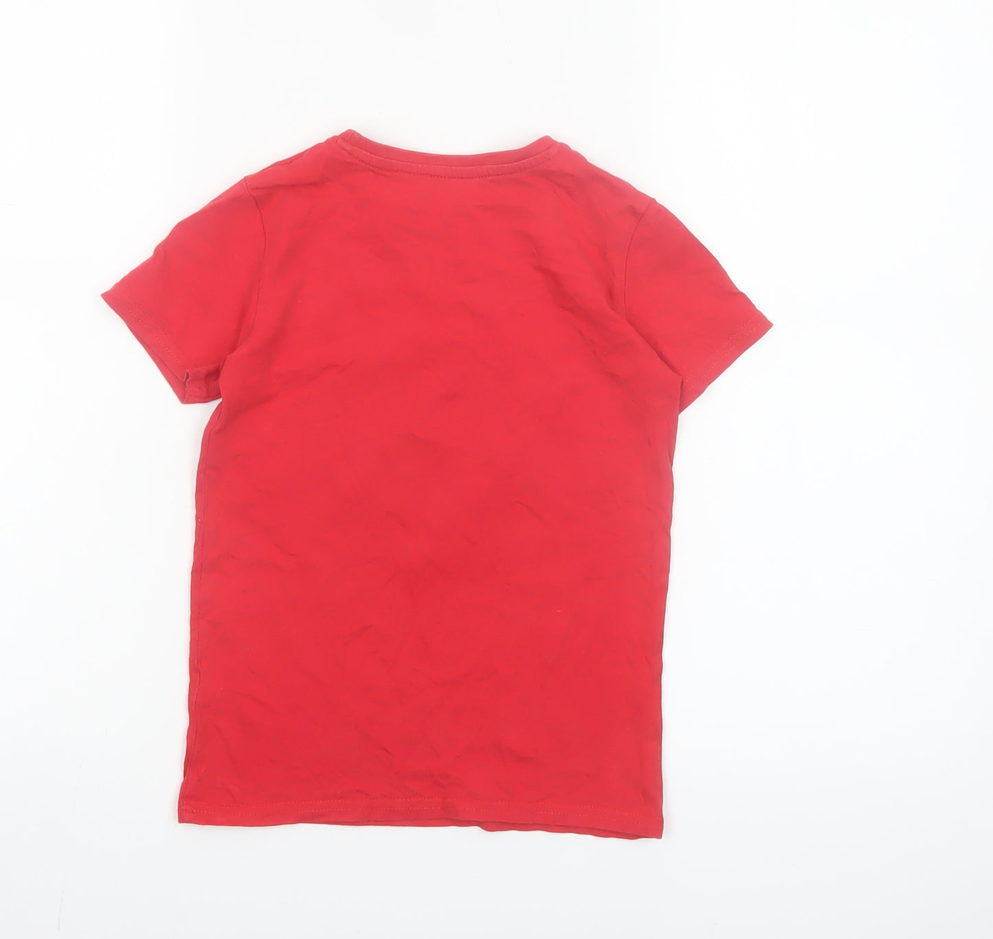 St Bernard Boys Red Racing Car Graphic Cotton Short Sleeve T-Shirt Age 6