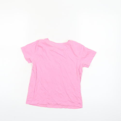 Dunnes Stores Girls Pink Malibu Surf Club Cotton T-Shirt Age 7-8 Years