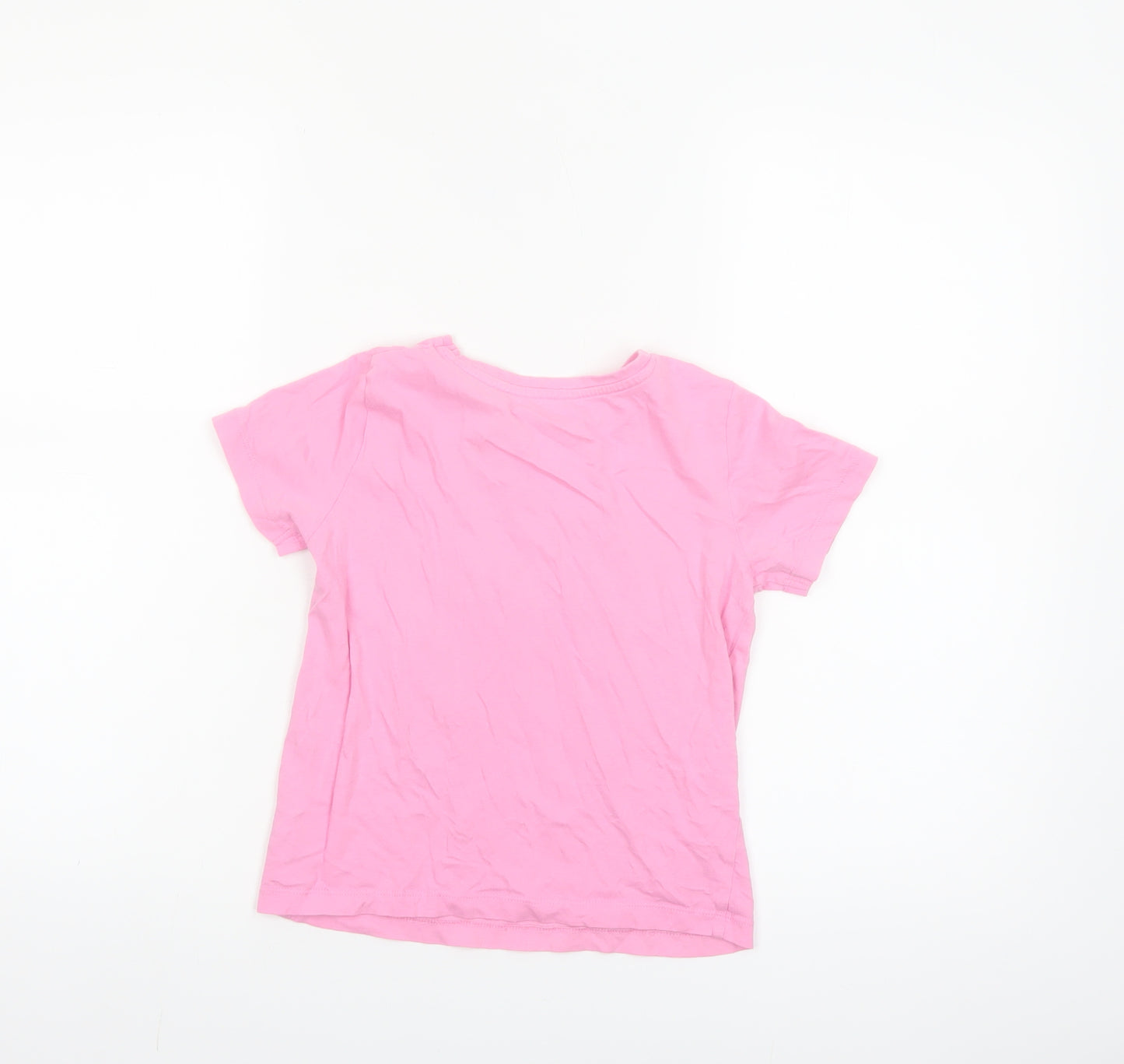 Dunnes Stores Girls Pink Malibu Surf Club Cotton T-Shirt Age 7-8 Years
