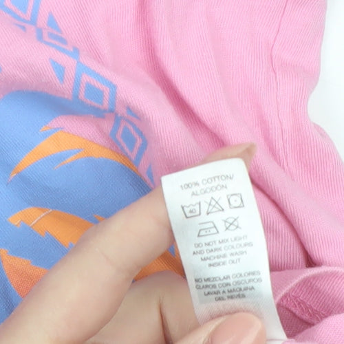 Dunnes Stores Girls Pink Malibu Surf Club Cotton T-Shirt Age 7-8 Years