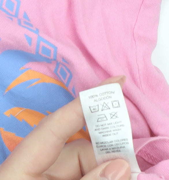 Dunnes Stores Girls Pink Malibu Surf Club Cotton T-Shirt Age 7-8 Years
