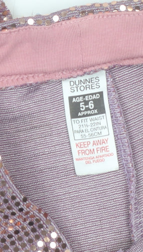 Dunnes Stores Girls Pink Sequin Party Jeggings 5-6 Years