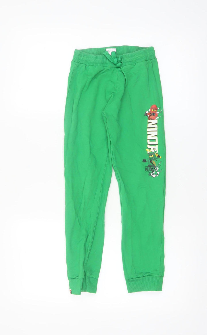 LEGO Boys Green Ninjago Jogger Trousers 7 Years 100% Cotton