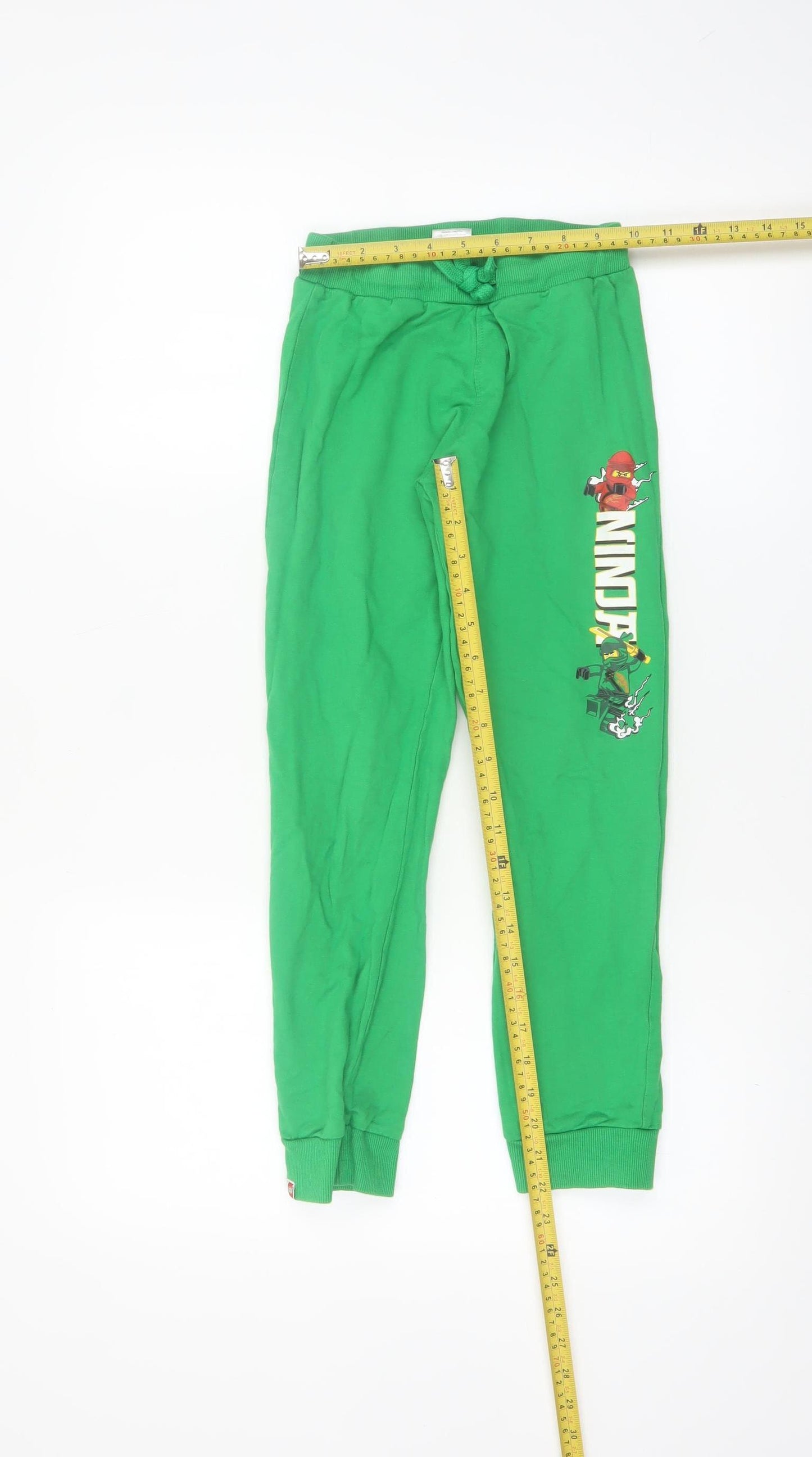 LEGO Boys Green Ninjago Jogger Trousers 7 Years 100% Cotton