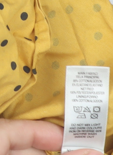 Dunnes Stores Girls Black & Mustard Polka Dot Tutu Dress Age 8 Years