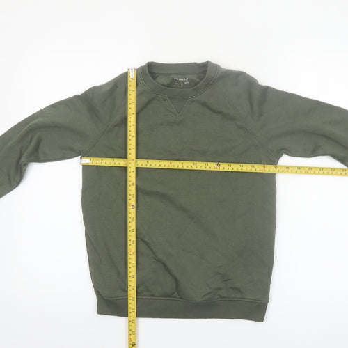 Primark Boys Green 10-11 Years Crew Neck Pullover Sweatshirt