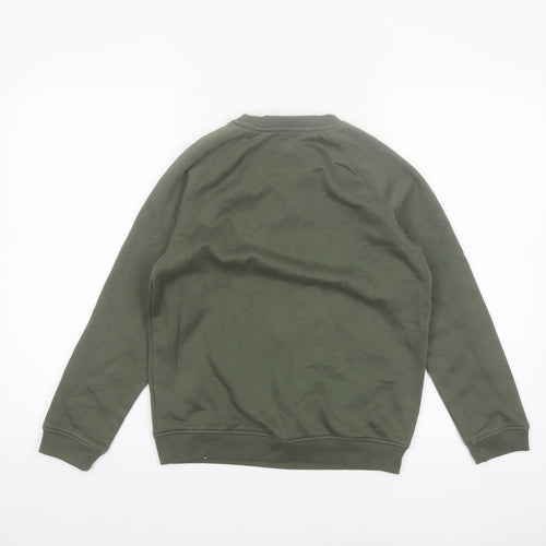 Primark Boys Green 10-11 Years Crew Neck Pullover Sweatshirt