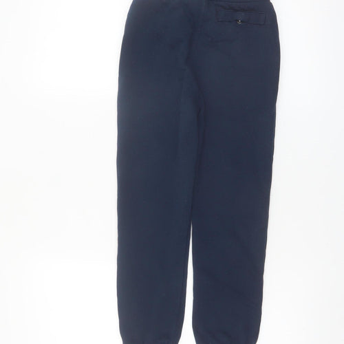 11 Degrees Boys Blue Jogger Trousers 8-10 Years Cotton Blend Fleece