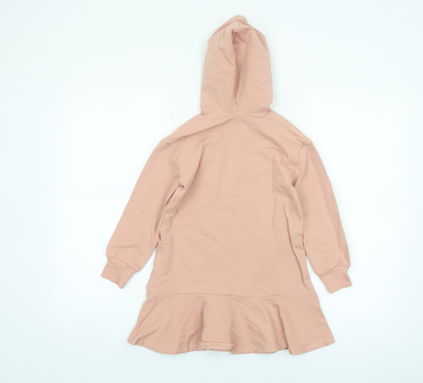 Mayoral Girls Pink Animal Face Hooded T-Shirt Dress 6 Years