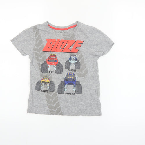 Nickelodeon Boys Grey Blaze and the Monster Machines T-Shirt 6-7 Years
