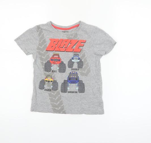 Nickelodeon Boys Grey Blaze and the Monster Machines T-Shirt 6-7 Years