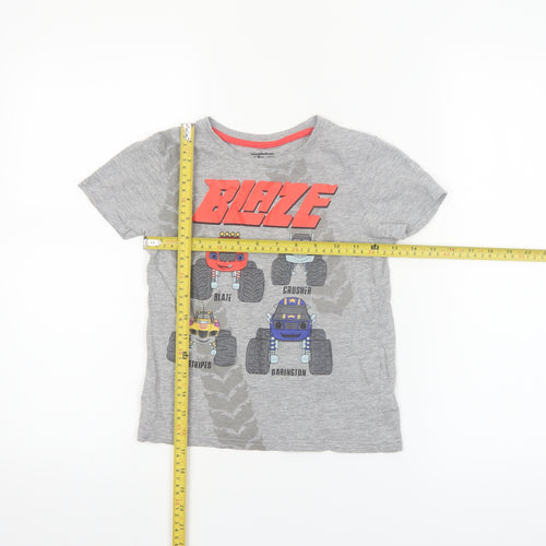 Nickelodeon Boys Grey Blaze and the Monster Machines T-Shirt 6-7 Years