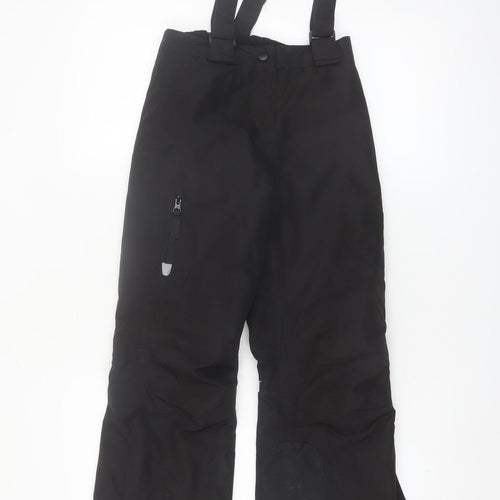 Crivit Boys Black 6-7 Years Waterproof Insulated Snow Pants Ski Trousers